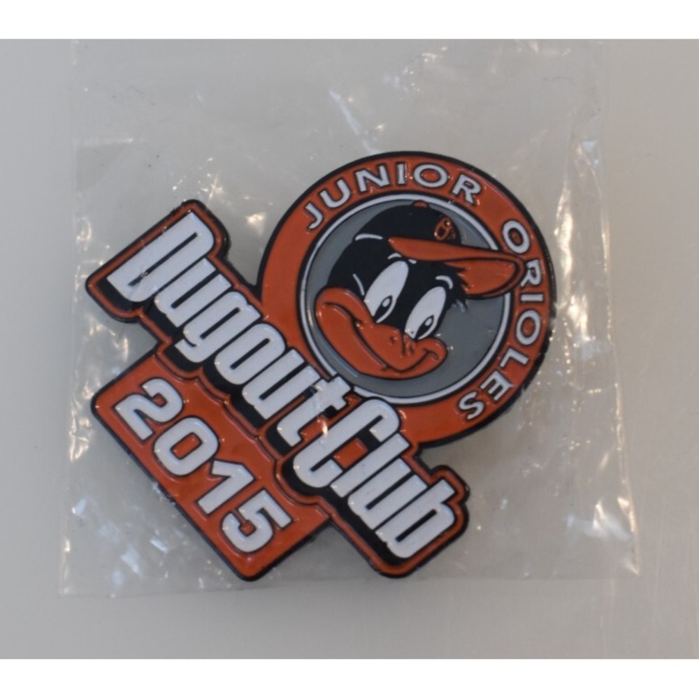 Baltimore Orioles 2015 Junior Dugout Club Team Pin SGA MLB Baseball Pinback